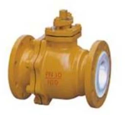 Flange lined fluorine ball valve